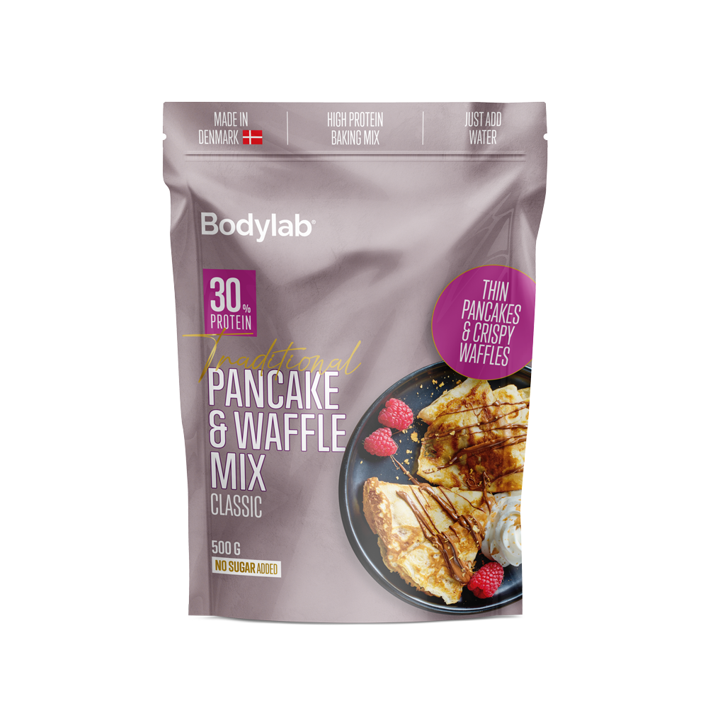 Køb Traditional Style Protein Pancake & Waffle Mix (500 g) - Pris 99.00 kr.