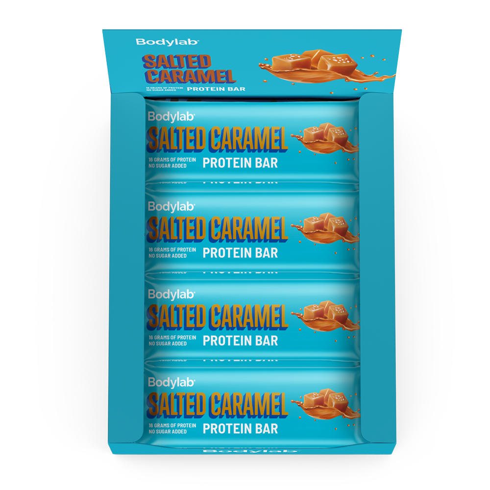 Køb Protein Bar (12 x 55 g) - Salted Caramel - Pris 229.00 kr.