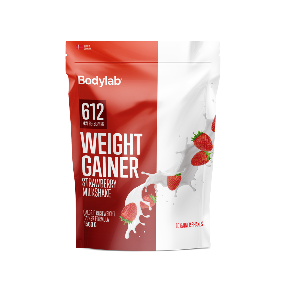 Køb Weight Gainer (1,5 kg) - Strawberry Milkshake - Pris 239.00 kr.